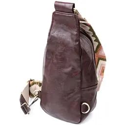 Зручна сумка через плече в модному кольорі з екошкіри Vintage 22794 коричнева - мініатюра 2