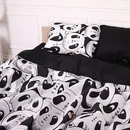 Підковдра MirSon Бязь 17-4850 Panda 110 x 140 см чорно-біла (2200009584695) - мініатюра 3