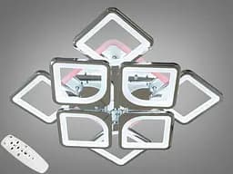 Светодиодная люстра смарт светильник с пультом, подсветкой, 130W, хром