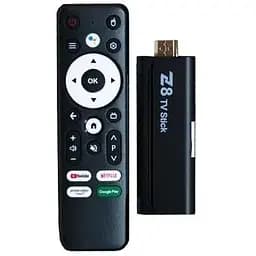ТБ-приставка iATV Z8 Stick Allwinner H618 (4 ядра), 2Gb, 16Gb, WiFi 5 / bluetooth 5.2, 1xUSB 2.0, Android 12, пульт ДК чорна