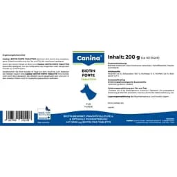 Вітаміни Canina Biotin Forte Tabletten для шерсти собак 200 г 60 таблеток - мініатюра 2