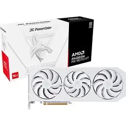 Видеокарта PowerColor Hellhound Spectral White AMD Radeon RX 9070 XT 16GB (RX9070XT 16G-L/OC/WHITE) UA [130407]