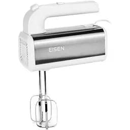 Міксер Eisen EHM-55W, White, 550W, ручний, 5 швидкостей, винчики, гаки для замісу тесту, захист від перегріву