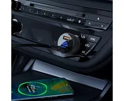 Автомобільний зарядний пристрій Acefast B7 2 USB QC PD 45 W з дисплеєм чорний - мініатюра 3