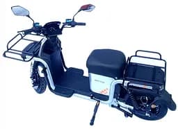 Електроскутер Вантажний з двома великими багажниками Crosser MAX PRO (1200W  72V 24Ah) Сірий - мініатюра 3