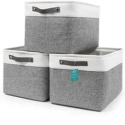 Набор Корзин Органайзеров Lovely Svi 3 шт: 38×28×24 см - Серо-белый