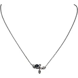 Срібне кольє Аметист з фіанітами 1251107