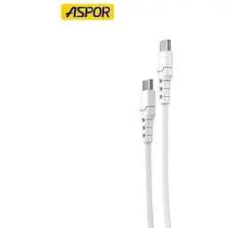 Защищённый кабель Aspor A098 - usb-c to usb-c белый