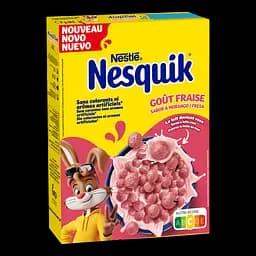 Уцінка. Готовий сухий сніданок Nestle Nesquik Strawberry з вітамінами та залізом 310 г  - мініатюра 2