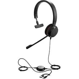 Гарнітура Jabra EVOLVE 20 MS Mono + USB C/A adapter