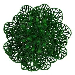 Ялинкова іграшка MIS LT Квітка новорічна мала 11х11х5 см зелений