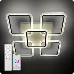 Люстра світлодіодна 517 Light 3color з пультом 150Вт Білий (01357)