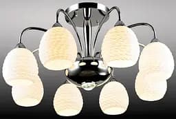 Люстра 59108-1 Chrombo 9*60Вт, Е27 хром/стекло опал