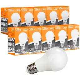Набор светодиодных ламп Evro Lights 12 Вт 4200 К A-12-4200-27 Е 27, 10 шт. (58947)