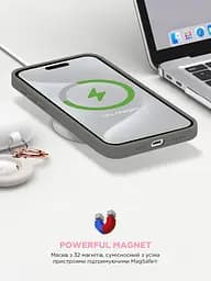 Силиконовый чехол с MagSafe для Apple iPhone 15 Pro, ICON2 MagCase, серый, противоударный, панель с мягкой подкладкой, защита всего корпуса, поддержка беспроводной зарядки, совместим с защитными стеклами и пленками, ArmorStandart (ARM72744) - мініатюра 9