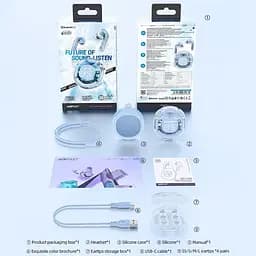 Навушники TWS Acefast T8 ice blue (6974316282235) - мініатюра 4