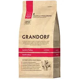 Сухий корм для дорослих котів Grandorf Lamb & Turkey Adult Indoor ягня з індичкою 8 кг