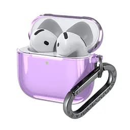 Чохол для навушників Apple AirPods 4, фіолетовий, Air, термополіуретан (TPU), протиударний, захист від подряпин, пилу і ударів, футляр з карабіном для кріплення, точні вирізи для доступу до роз"ємів, ArmorStandart (ARM82617) - мініатюра 2
