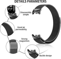 Ремінець для фітнес-браслета Boorui для Xiaomi Mi Band 8 і 9 міланська петля рожеве золото - мініатюра 5