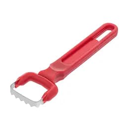 Рибочистка ніж для чищення риби з пластиковою ручкою 12 см, Kitchette Червоний 85816