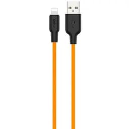 USB Cable Hoco X21 Silicone Lightning Black/Orange 1m
