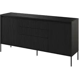 Комод Lenart 2д3ш Тренд черный с подсветкой