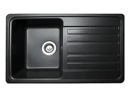 Кухонна мийка Miraggio VERSAL black (0002349) Граніт, Врізна, Чорний
