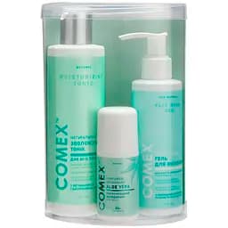 Подарочный набор Comex Алоэ вера и гиалуроновая кислота: гель для умывания 150 мл + тоник 250 мл + дезодорант