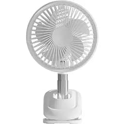 Вентилятор XO MF-73 на аккумуляторе портативный на прищепке 2000 мА·ч белый