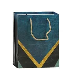 Пакет подарочный M 48899 18*10*23 см, ручка-шнурок (6900077488999) Синий