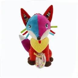 Мягкая погремушка-подвеска WD210260 с прорезывателем Лиса.