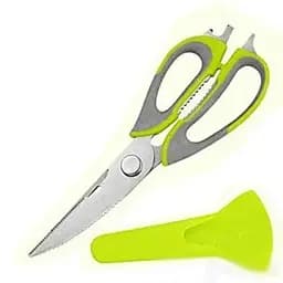 Багатофункціональні кухонні ножиці 10в1 Mighty Shears з чохлом і магнітом Сірий / Зелений - мініатюра 5