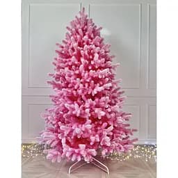 Ялинка штучна Hvoya Super Lux Marshmallow Pink 220 см засніжена
