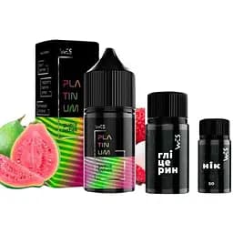 Набор компонентов для самозамеса солевой жидкости WES Platinum 30 мл 0-50 мг Guava Lychee Гуава и личи (17401)