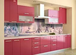 Кухонний фартух самоклеючий Рожевий Париж для кухні наклейка Ейфелева вежа 60х250 см Happy Pocket Z180592 - мініатюра 2