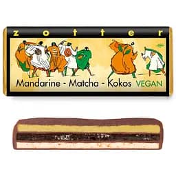 Шоколад чорний Zotter Tangerine Matcha and Coconut органічний 70 г - мініатюра 3