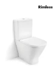 Унитаз-компакт Roca Gap Clean Rim A34D738000 с сидением Soft Close, Белый