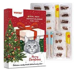 Набір ласощів для котів Wanpy Advent Calendar 8 видів, 35.5х24х3.5 см, натуральні інгредієнти, без добавок