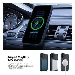 Чехол для Apple iPhone 11, Uniq MagCase, синий, противоударный, панель-накладка с MagSafe, ударопрочный TPU+PC, с магнитом MagSafe, поддержка полноценной беспроводной зарядки, ArmorStandart (ARM75308) - мініатюра 4