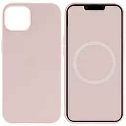 Чохол Epik Silicone case AAA with Magsafe and Animation для Apple iPhone 13, 6.1 Рожевий/Chalk Pink