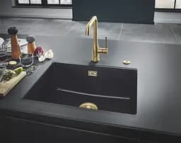 Кухонна мийка Grohe Granite Black 610 x 457 мм 31655AP0, Чорний - мініатюра 4