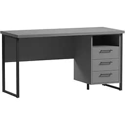 Стіл прямий лофт з тумбою ОП-172 Orange-Line 1400х600х750 Чорний/Графіт