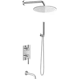 Душевая система Kohlman Roxin 30 chrome + BOX скрытого монтажа KPL-QW211RR30, Хром