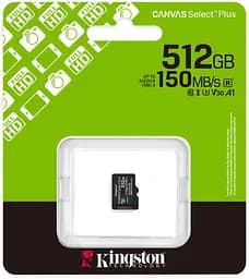 Memory card microSDXC 512GB Kingston Canvas Select Plus Gen3 C10 A1, Retail - мініатюра 3