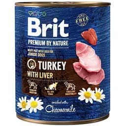 Вологий корм Brit Premium by Nature для собак індичатина з печінкою 800 г