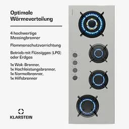 Газова варильна поверхня Klarstein Goldflame 4 Slim (10046473) - мініатюра 5