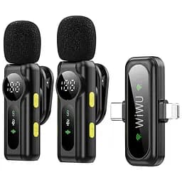 Петличний бездротовий мікрофон WIWU WM007 Dual-mic Lightning/Type-C Black - мініатюра 5