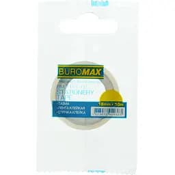 Клейка стрічка канцелярська Buromax 18 мм х 10 м 1 шт. прозора (BM.7151-01) - мініатюра 2