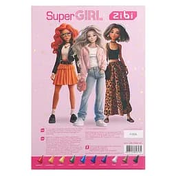 Картон кольоровий ZiBi Kids Line Super Girl А4, 10 кольорів - 10 аркушів (ZB.1950-10) - мініатюра 2