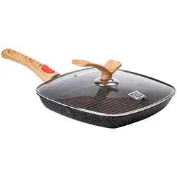 Сковорода-гриль MGC 28 см з антипригарним покриттям та знімною ручкою, чорний MGC HP-4-462B